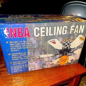 NOS! Vintage 1995 Sportscast NBA Basketball Ceiling Fan 30” Blade Span